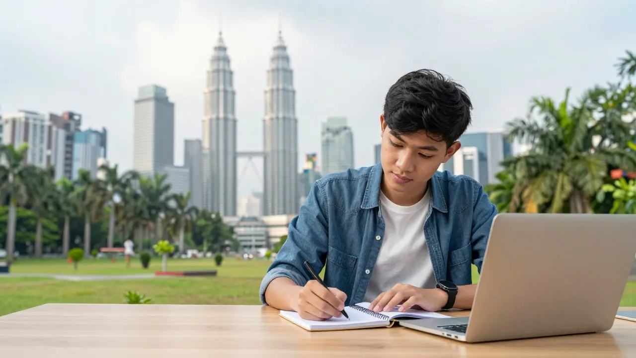 Sinh viên quốc tế trao đổi bên bản đồ nối Malaysia với các trường đối tác ở nước khác