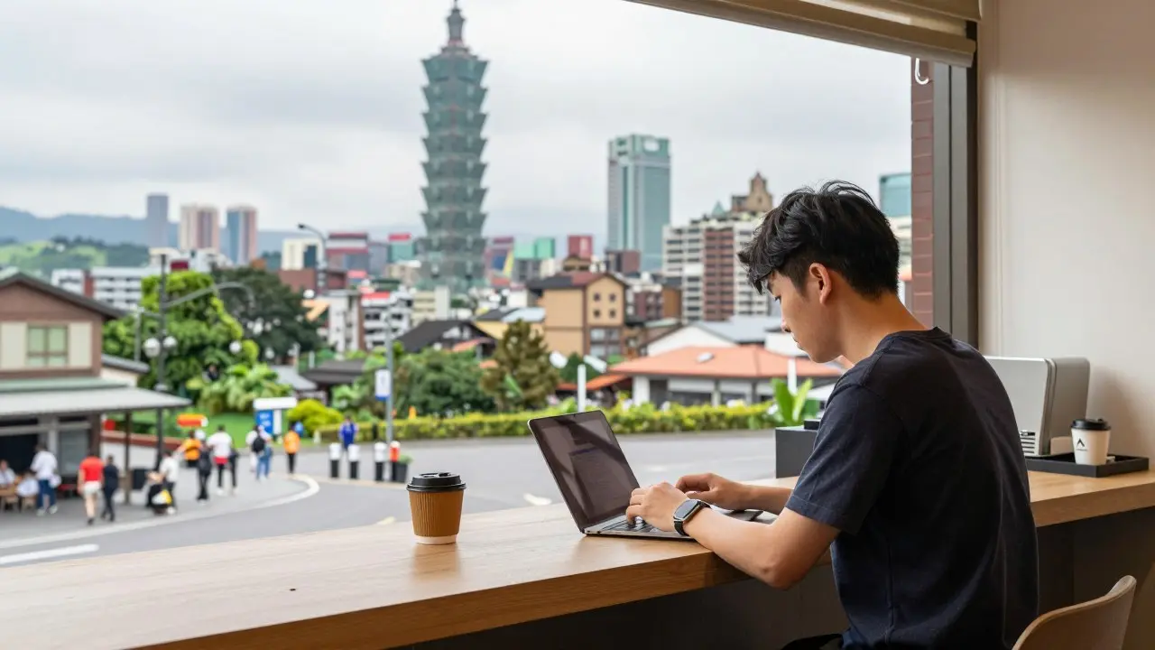 Sinh viên quốc tế làm việc bán thời gian trong quán cà phê tại Đài Loan
